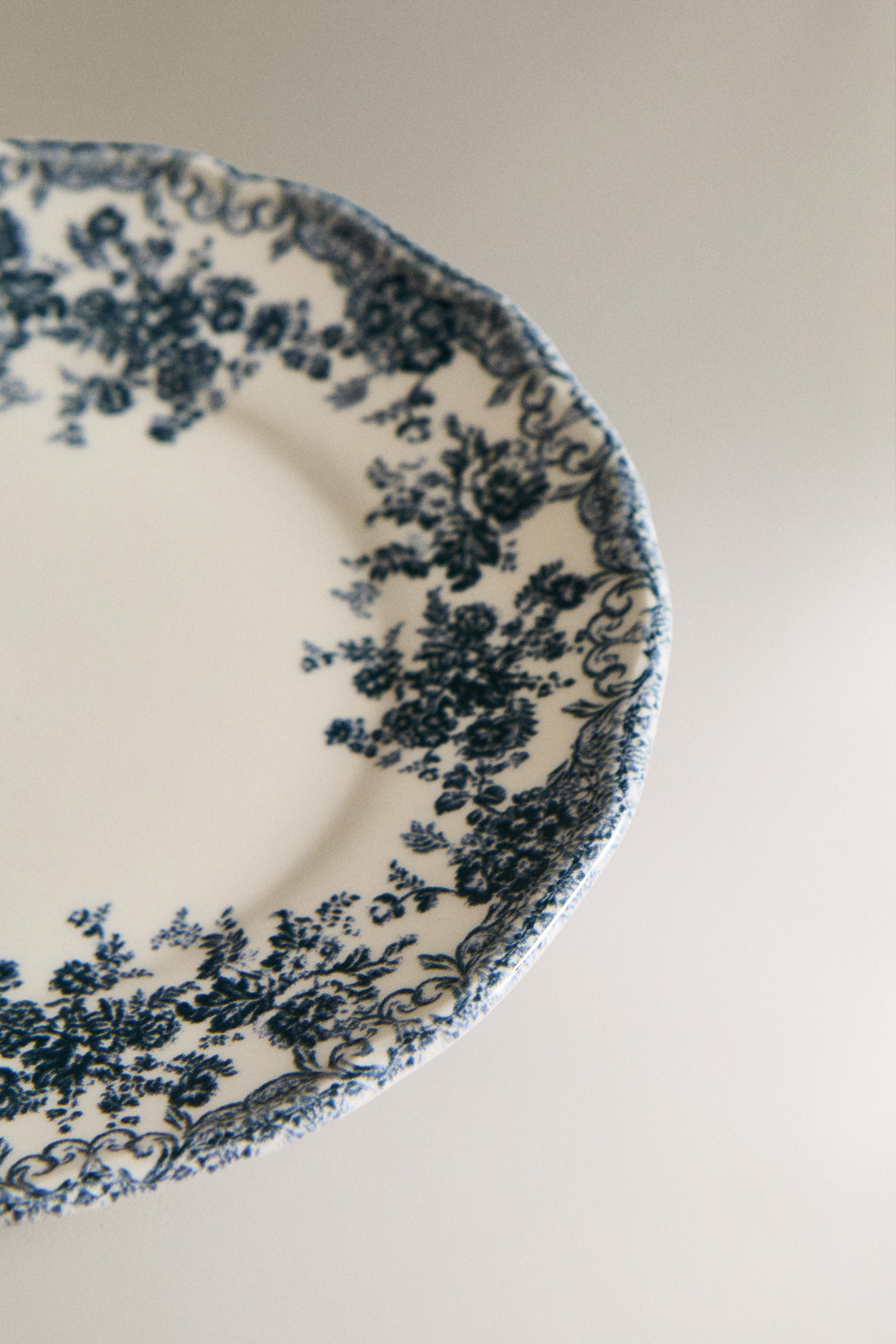 FLORAL EARTHENWARE SIDE PLATE